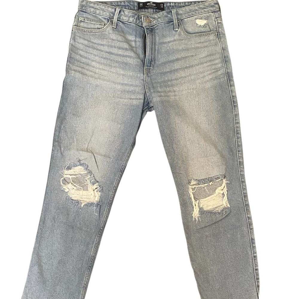 Distressed Blue Jeans